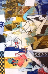 Ashkal, 30 x 48 Inch, Acrylic on Canvas, Figurative Painting, AC-ASH-331